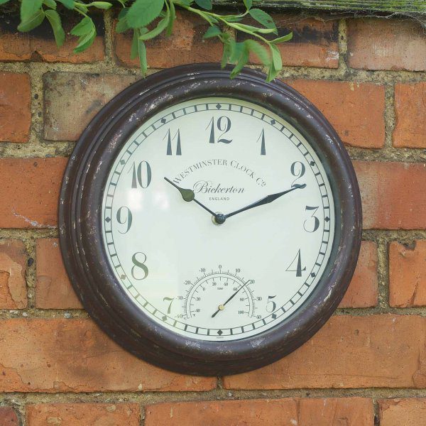 Bickerton 12″ Garden Wall Clock & Thermometer 5050642006187